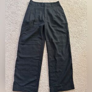 Gap Size 2 Wide Leg Black Linen Trousers